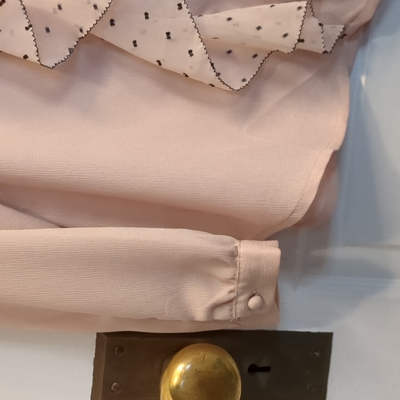 Chico's Blush ruffle front blouse - Picture 6 of 9